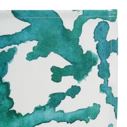 Set de table en coton blanc et émeraude - estran