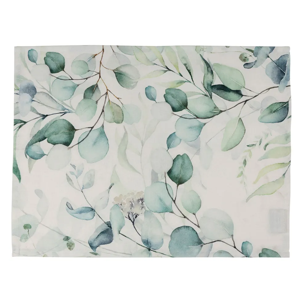 Set de table en coton vert 50x38cm - Eucalyptus