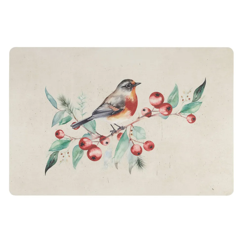 Set de table en vinyle multicolore 45x30cm - Rouge-Gorge