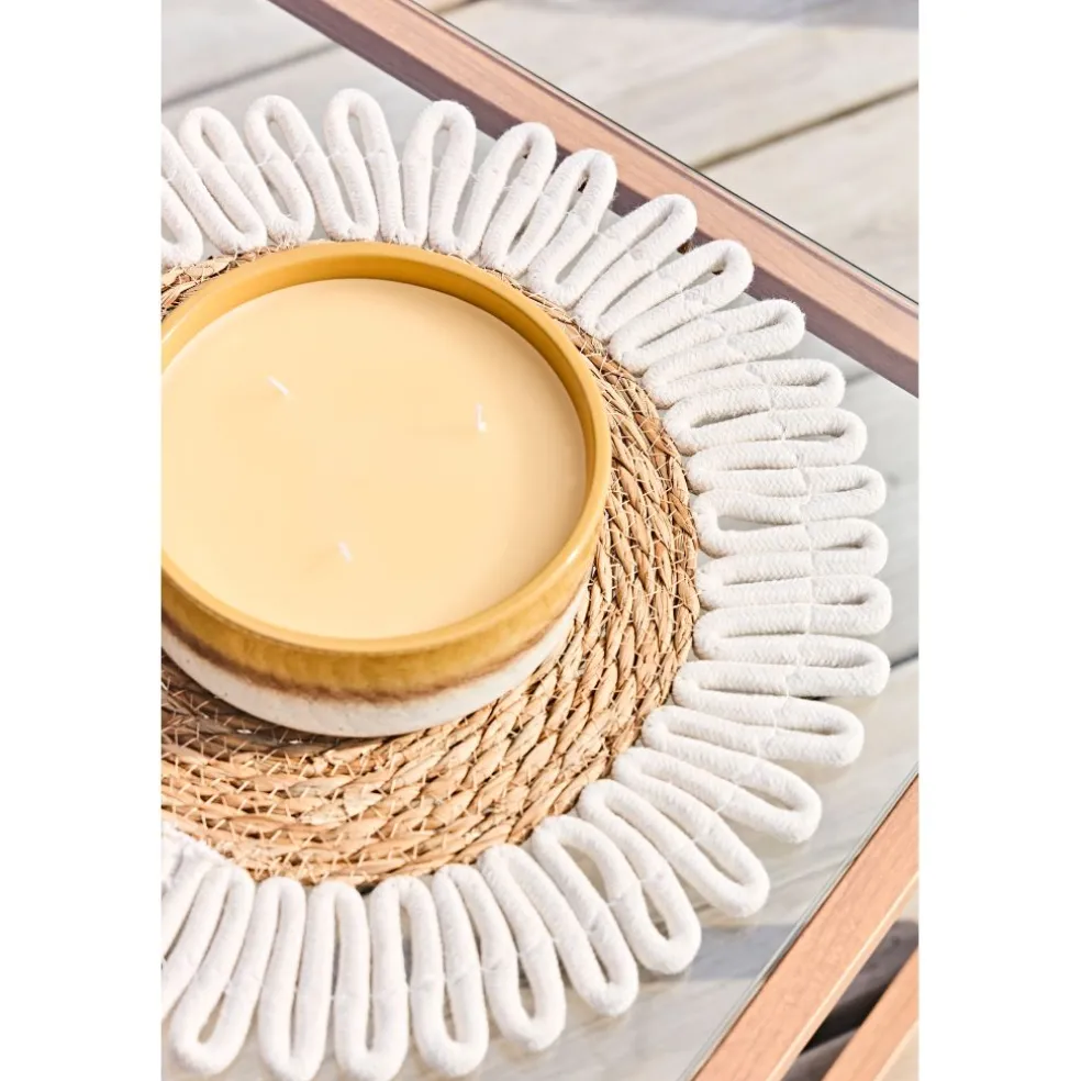 Set de table en zostère blanc