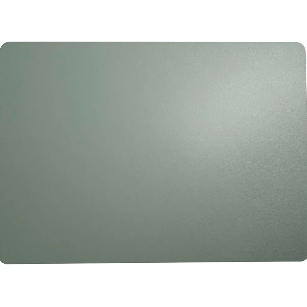 Set de table rectangle en simili cuir vert menthe 46x33cm - Optic