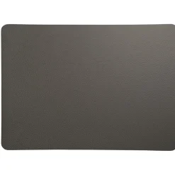 Set de table rectangle simili cuir gris 46x33cm - Optic
