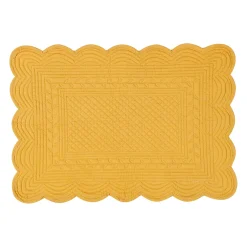 Set de table rectangulaire moutarde en coton