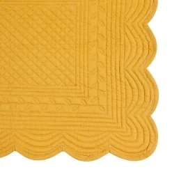 Set de table rectangulaire moutarde en coton