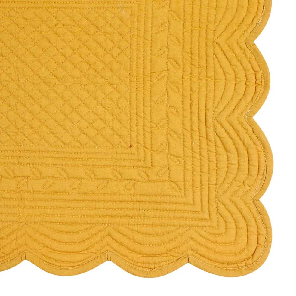 Set de table rectangulaire moutarde en coton