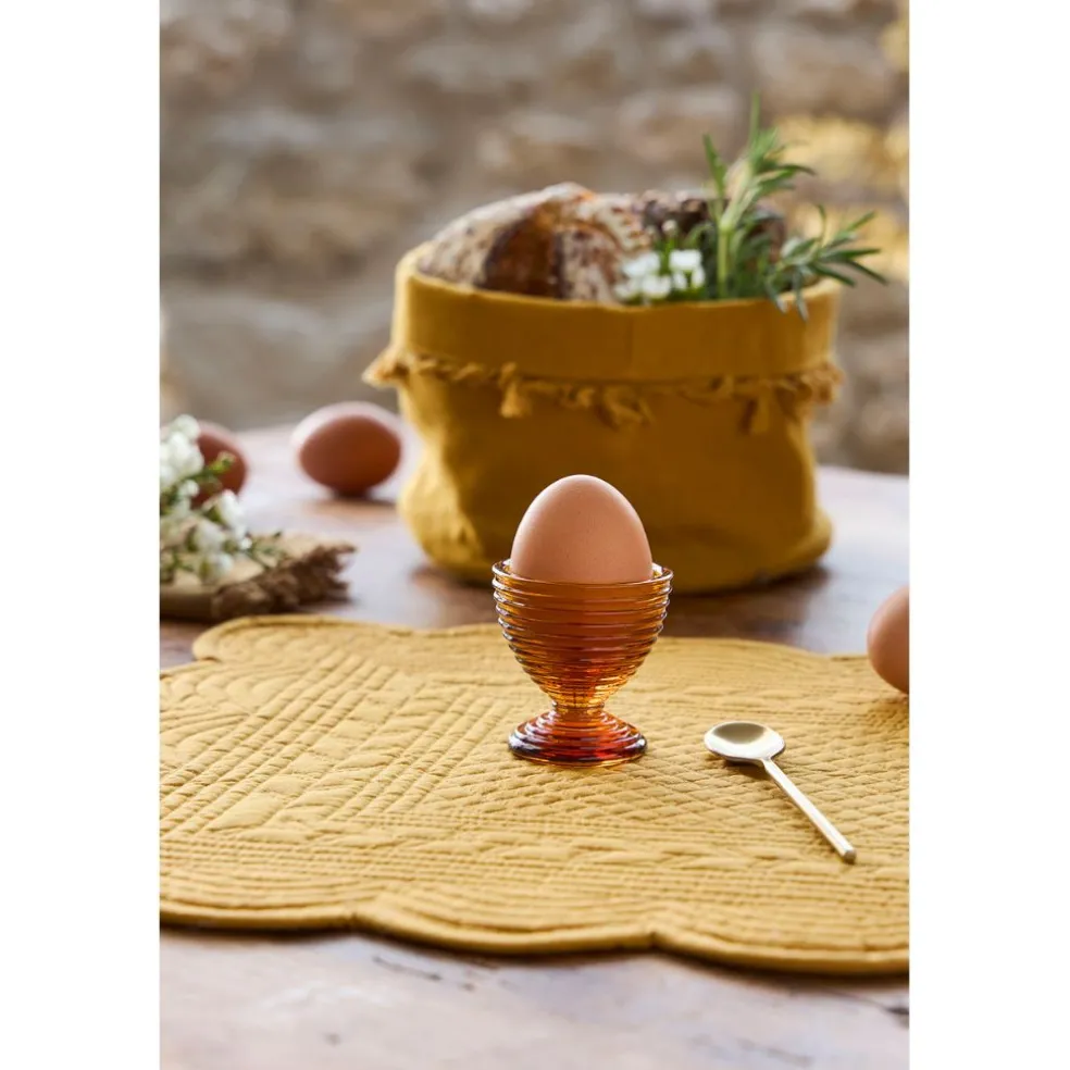 Set de table rectangulaire moutarde en coton