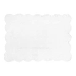 Set de table rectangulaire blanc en coton