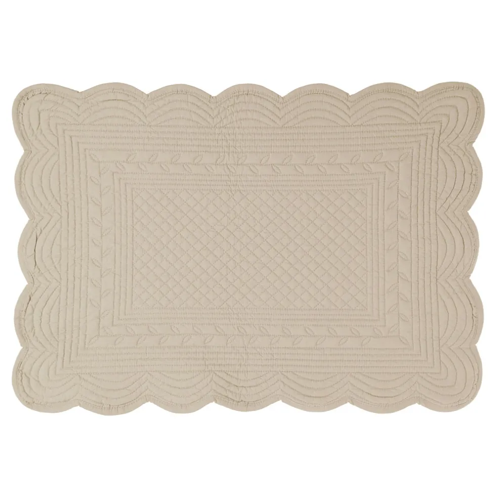 Set de table rectangulaire mastic en coton