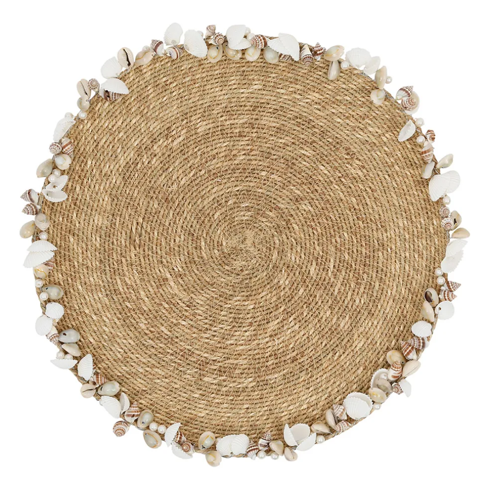 Set de table rond en jonc de mer naturel d36cm - Cauri