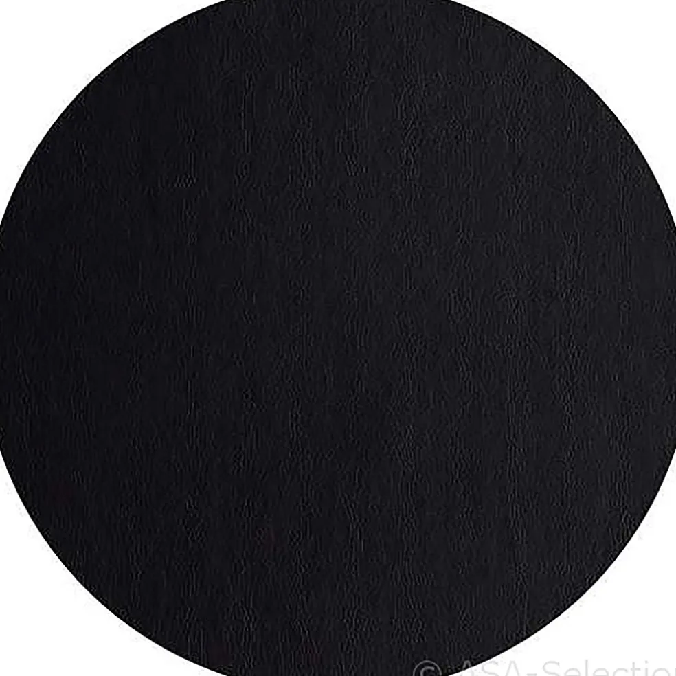 Set de table rond en simili cuir noir d38cm - Optic