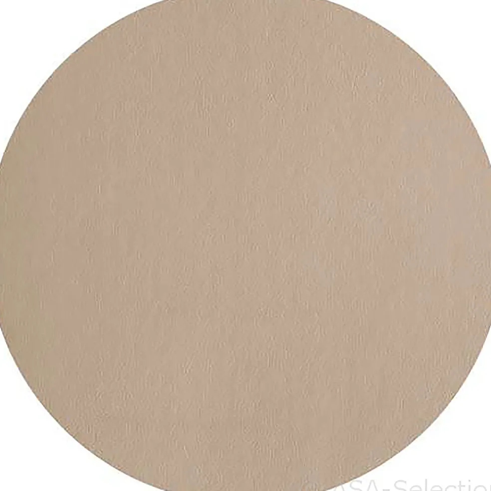 Set de table rond simili cuir beige d38cm - Optic