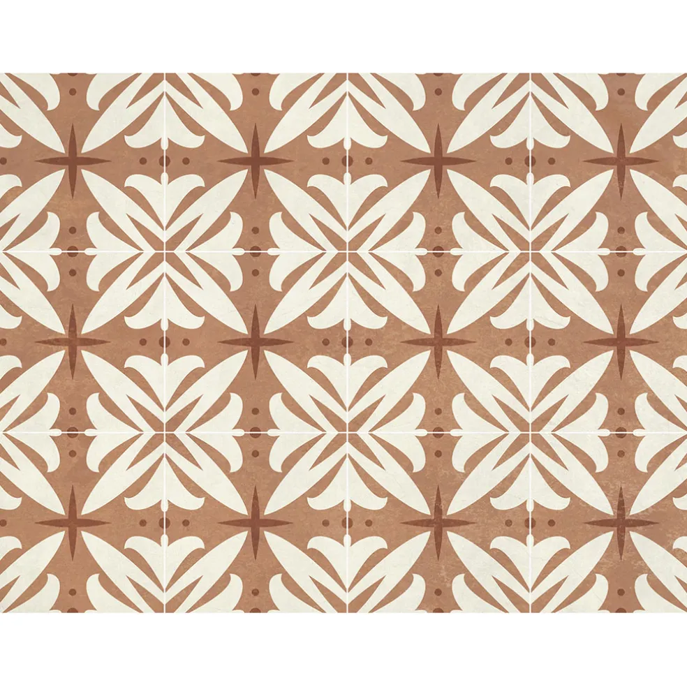 Set de table sienne en vinyle formes marron 30x40cm