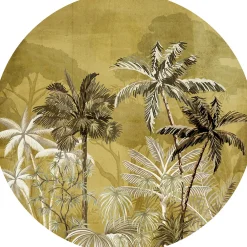 Set de table vinyle palmiers d35cm beige