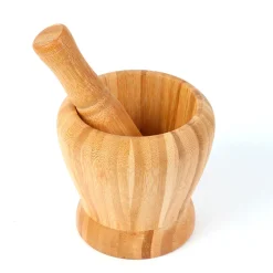 Set pilon et mortier en bambou
