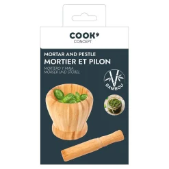 Set pilon et mortier en bambou