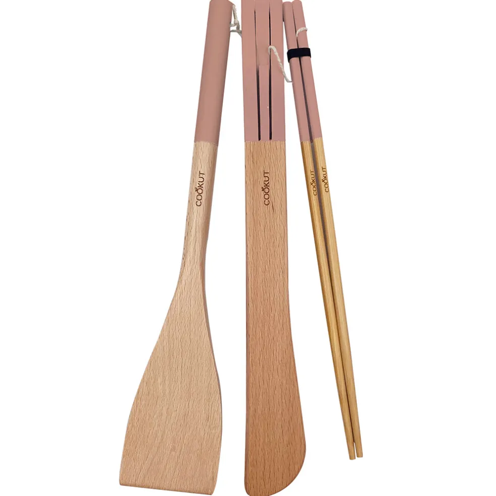 Set ustensiles en bois - Guimauve
