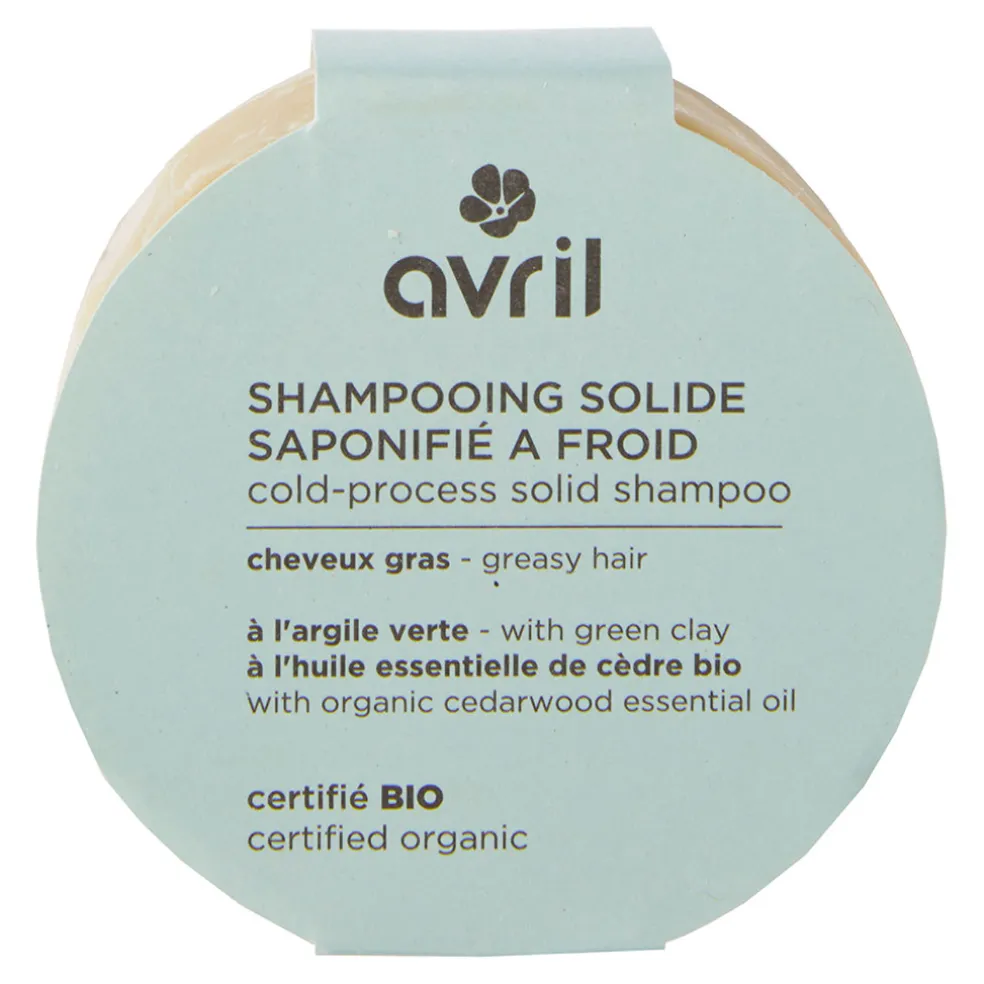 Shampooing solide saponifié à froid cheveux gras 100g - certifié bio