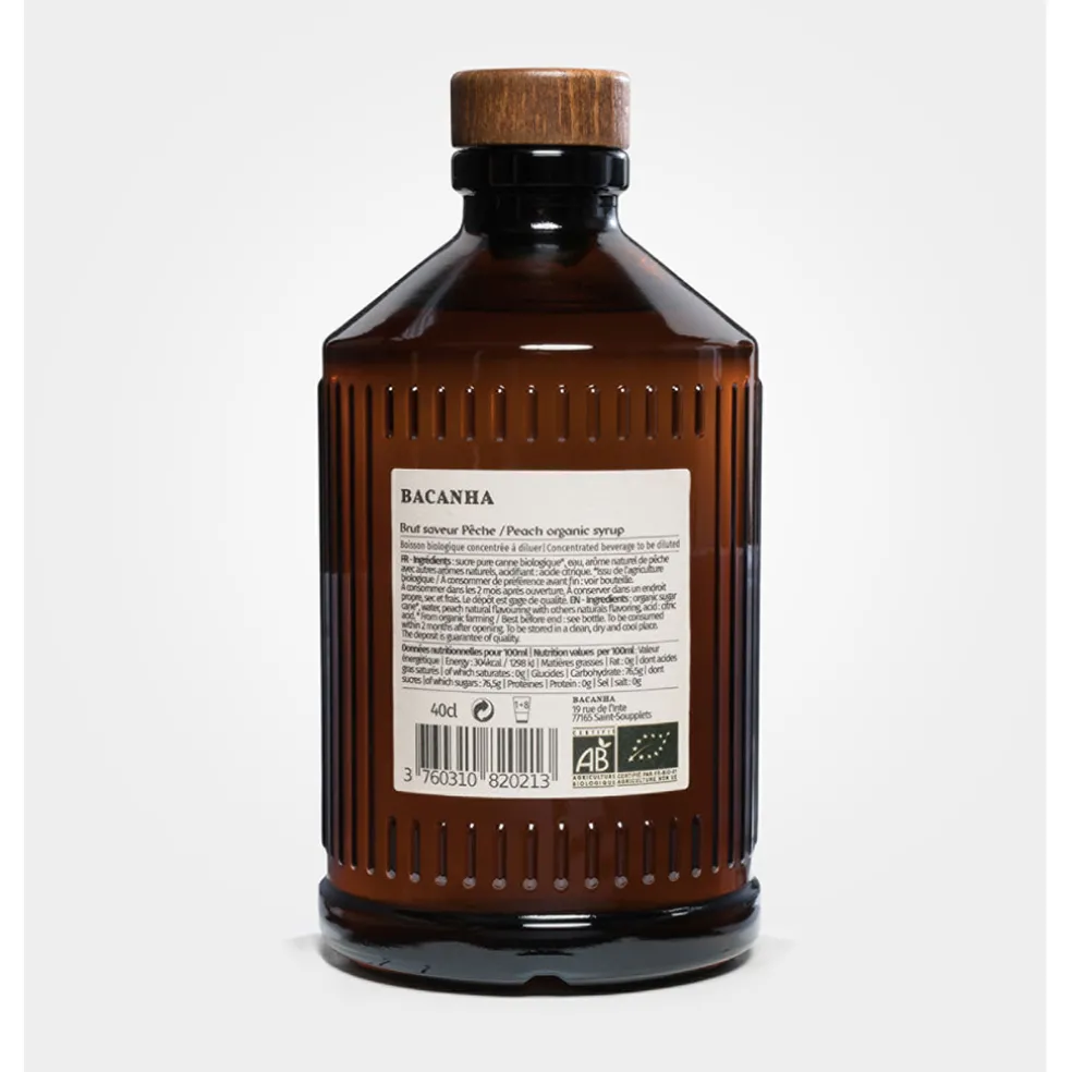 Sirop Brut de Pêche Blanche - 400 ml