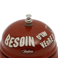 Sonnette " liquide thérapie" en fer rouge - Rugby