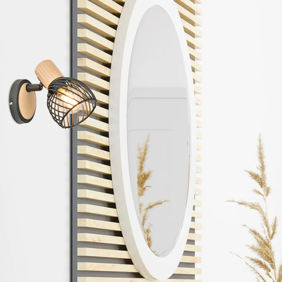 Spot 1 lumière en métal h13cm mat noir - kento