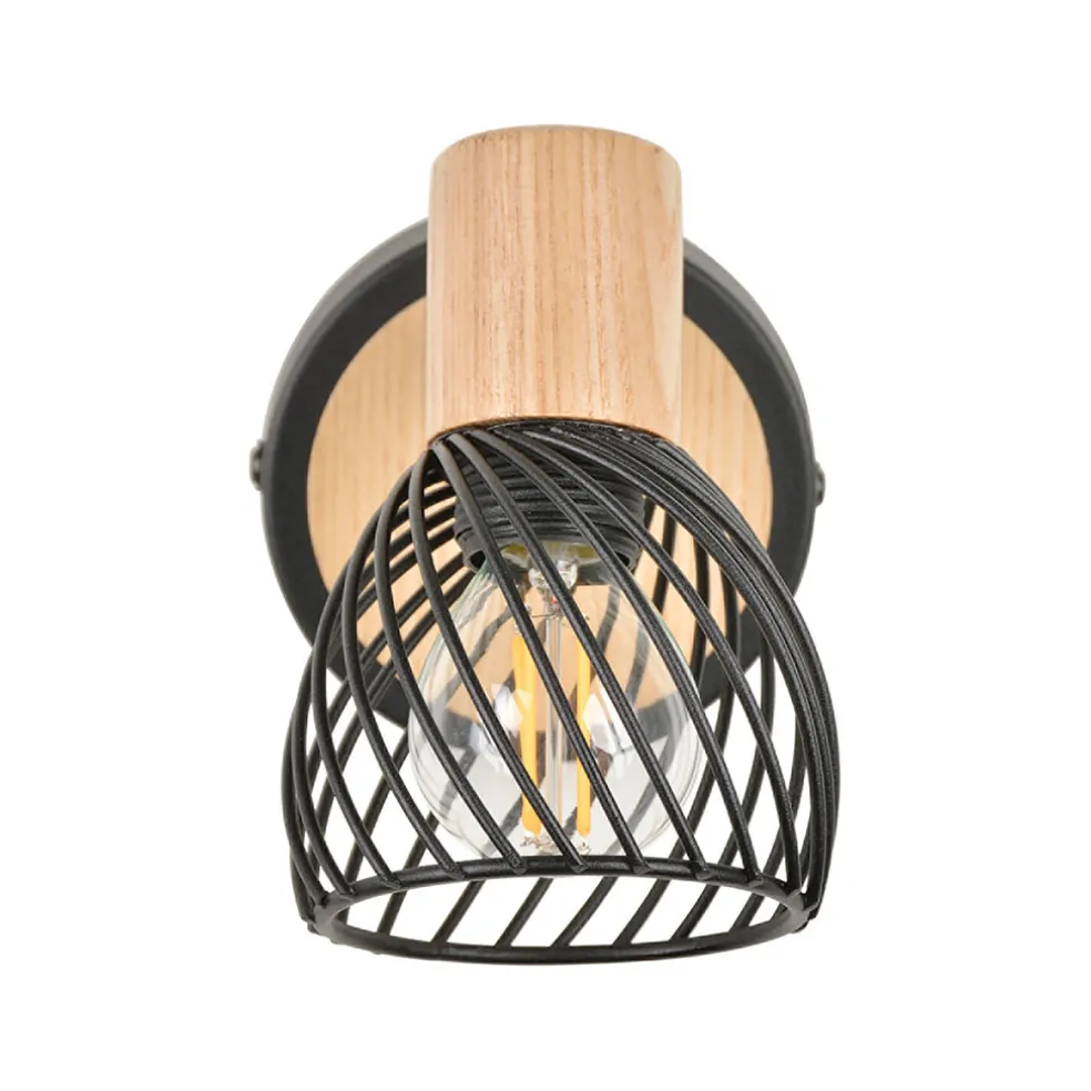 Spot 1 lumière en métal h13cm mat noir - kento