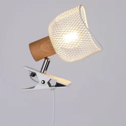 Spot à pince en métal h19cm blanc - Ottawa