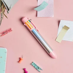 Stylo à bille multicolore 8 couleurs