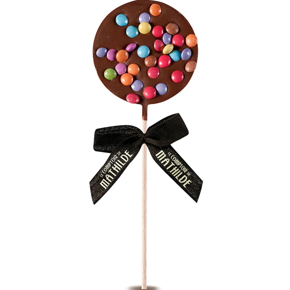 Sucette chocolat au lait surprise partie 50g