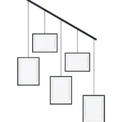 Support 5 cadres suspendu noir