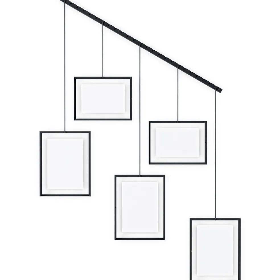 Support 5 cadres suspendu noir