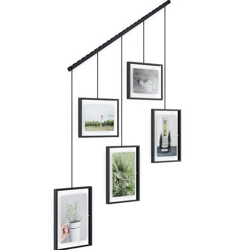 Support 5 cadres suspendu noir
