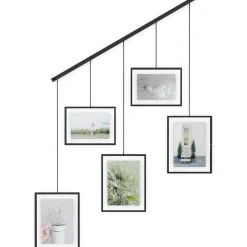 Support 5 cadres suspendu noir