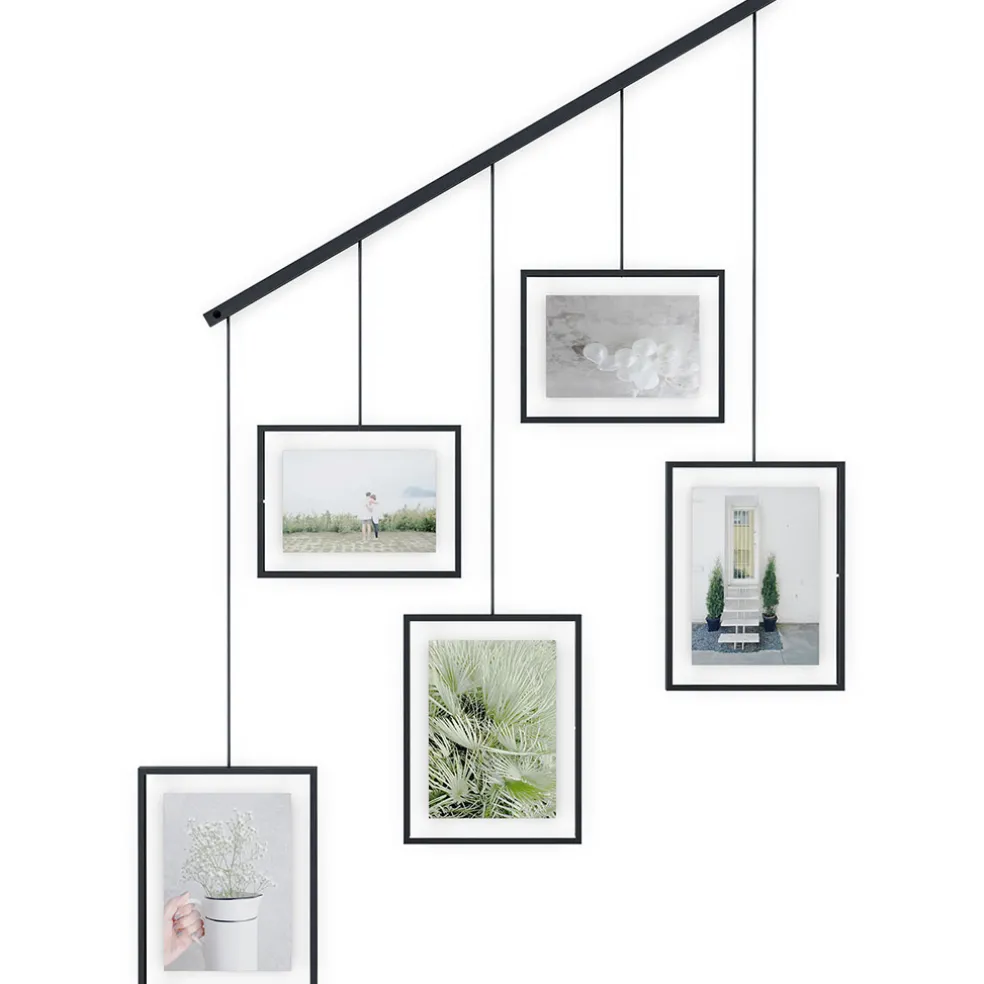 Support 5 cadres suspendu noir