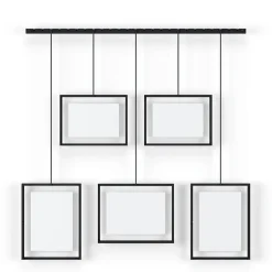 Support 5 cadres suspendu noir