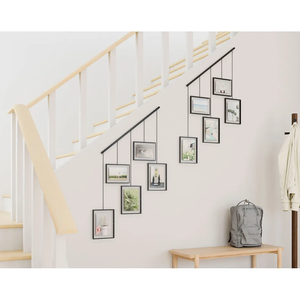 Support 5 cadres suspendu noir