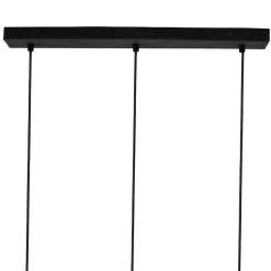 Suspension 3 feux en fer et manguier h121cm noir mat - ferese
