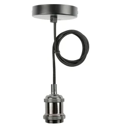 Suspension antique noir - e27 - cable 70 cm