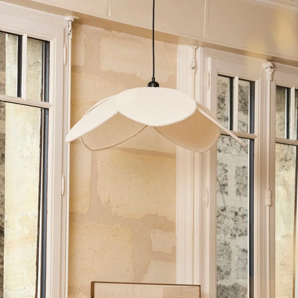 Suspension bouclette écru d70cm