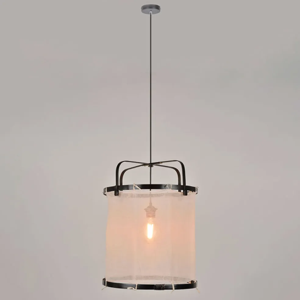 Suspension en bambou d35cm noir - hikari