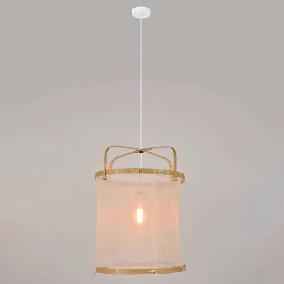 Suspension en bambou d35cm naturel - hikari