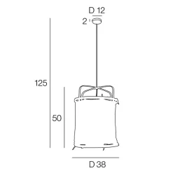 Suspension en bambou d35cm naturel - hikari