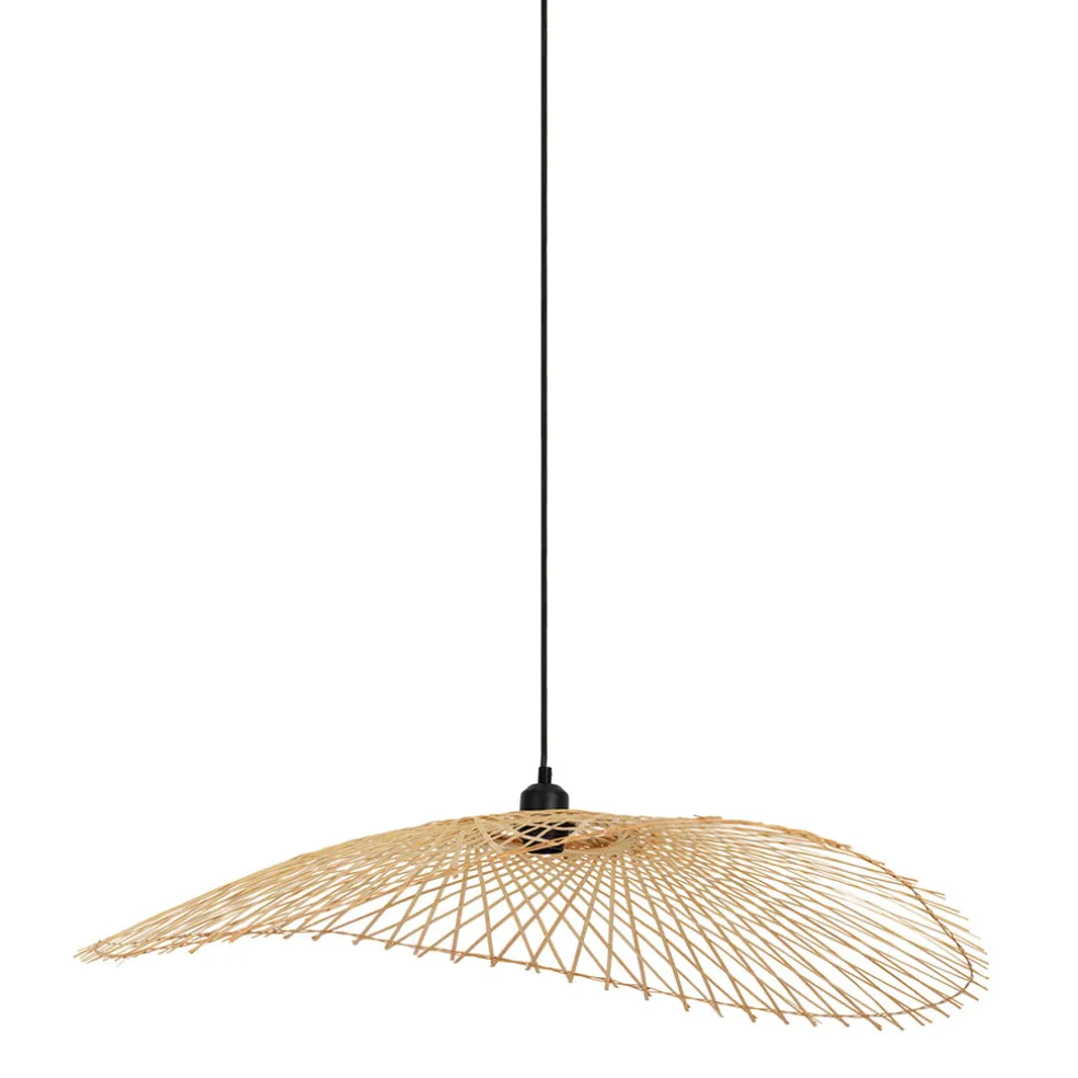 Suspension en bambou et fer naturel 82x80cm - Bambou