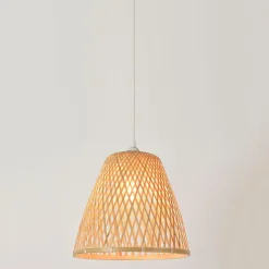 Suspension en bambou l30cm naturel - conique