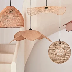 Suspension en corde de papier d41cm naturel - calyp