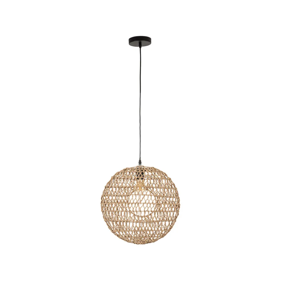 Suspension en corde de papier d41cm naturel - calyp