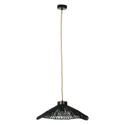 Suspension en corde de papier et fer d50cm noir - Calyp