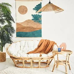 Suspension en corde de papaier d63cm naturel - Calyp