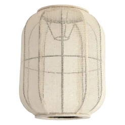 Suspension en coton et fer écru non électrifiée d28xh35cm - Enigma