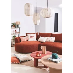 Suspension en coton et fer écru non électrifiée d28xh35cm - Enigma