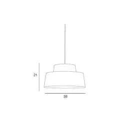 Suspension en coton et raphia d38cm pétrole - Mallorca